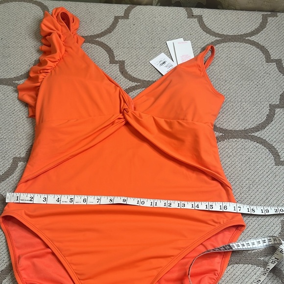 Lilly Pulitzer Olivann One-Piece Orange Swimsuit, size 16 - Picture 13 of 16
